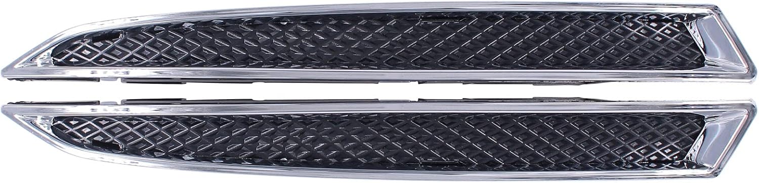 NewYall Pair Chrome Headlight Lower Bracket Moulding Grille Trim for Ford Escape 2013-2016 Front Left and Right Side DV45-8228-AA DV45-8229-AA