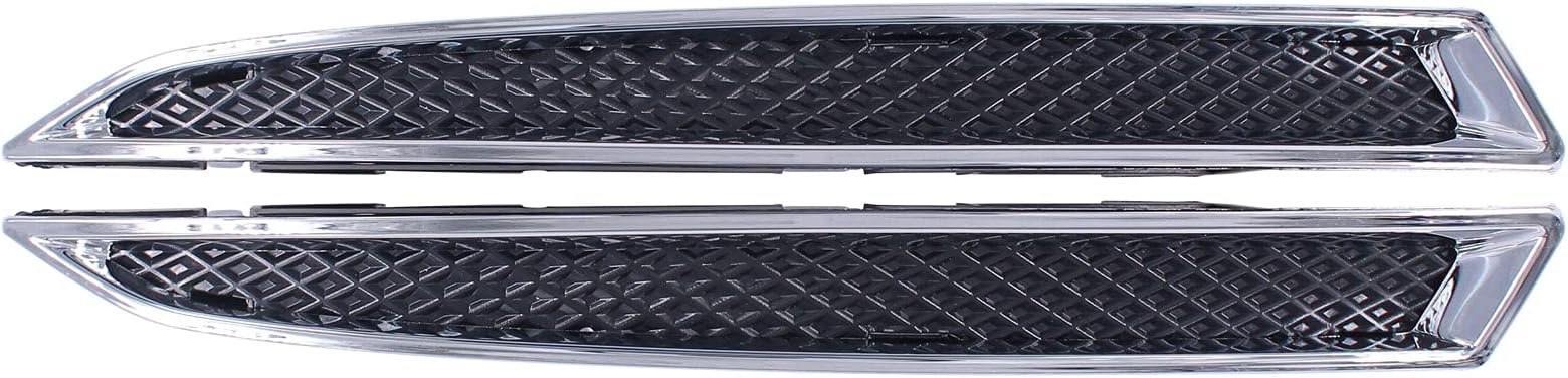 NewYall Pair Chrome Headlight Lower Bracket Moulding Grille Trim for Ford Escape 2013-2016 Front Left and Right Side DV45-8228-AA DV45-8229-AA