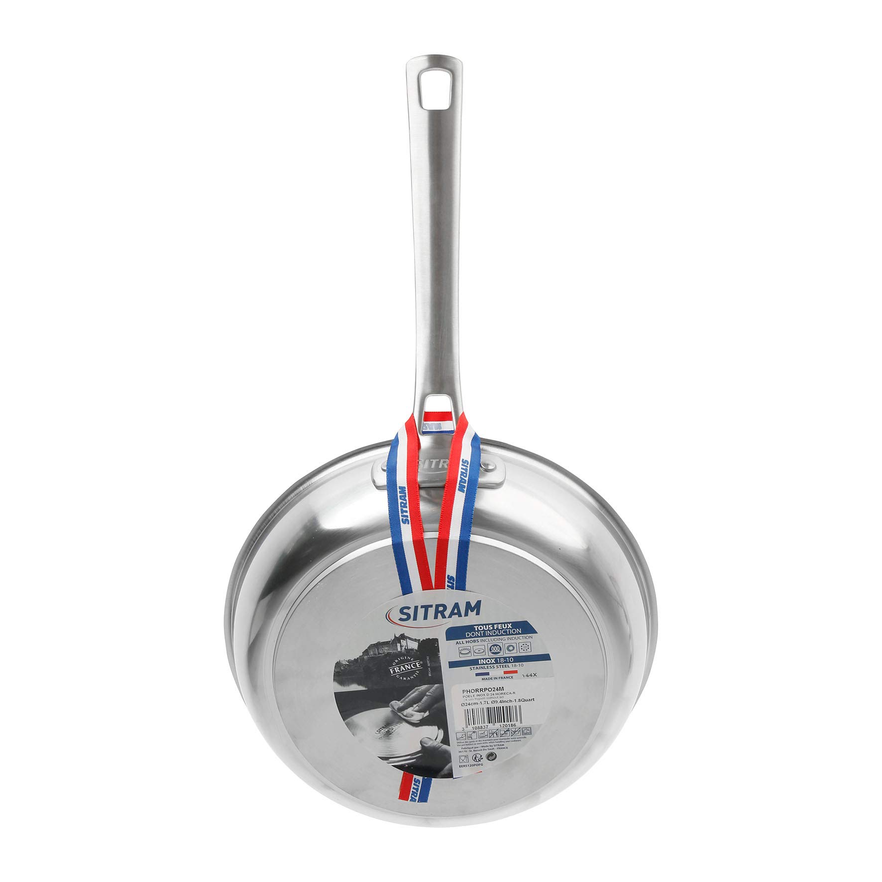 SITRAM シットラム 18-10 イノックス 三重底 フライパン 24cm Buy Sitram 712018 HORECA-R Stainless Steel Cookware, 24 cm