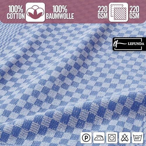 Set di 10 Strofinacci Cucina-Asciugamani da cucina in 100% cotone, 220 GSM, Morbidi e Super Assorbenti, Facilmente Lavabile, 50x70cm, Stracci, Canovacci, Asciugami, Strofinaccio, 10 Blu - immagine 4