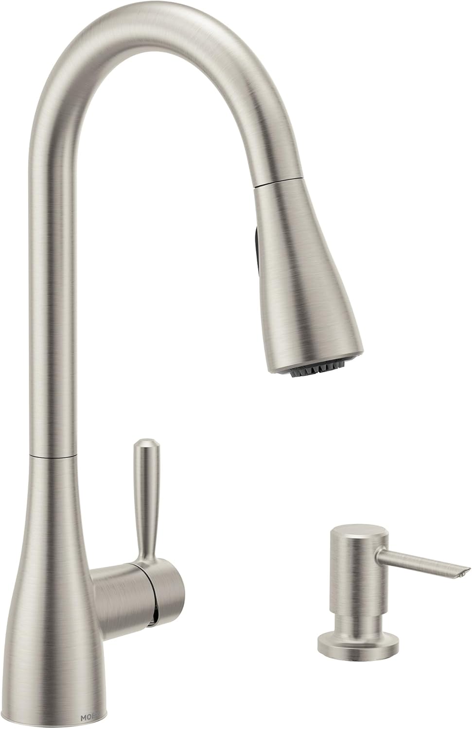 Moen Doherty Spot Resist Stainless Single Handle Pull-Down Kitchen Faucet with Power Clean and Reflex Docking System, 87260SRS