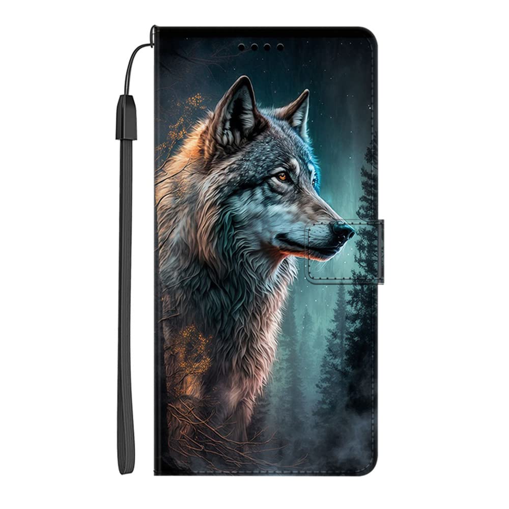 Nodigo per Xiaomi Redmi A1 Cover a Libro Pelle PU Portafoglio Magnetica con Disegni Animale Motivo Antiurto Case Flip Protettiva Silicone Bumper Belle Kawaii Custodia - Fiore