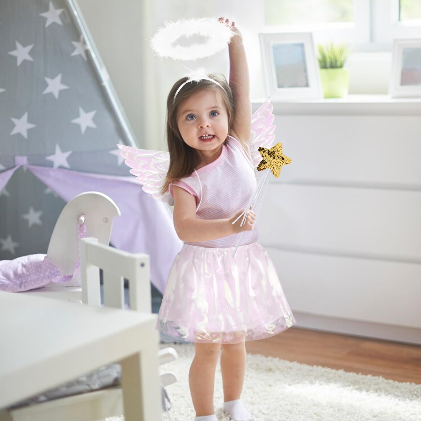 Vestito Carnevale Angelo Bambina Disfraz De Vestito Carnevale