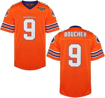 Mens #9 Boucher Football Jersey Pumpkin Color Stitched Size S-3XL
