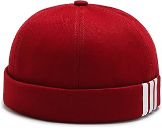 Nanwansu Dome Brimless Docker Cap Sailor Beanie Cap Visorless Hat for Men & Women