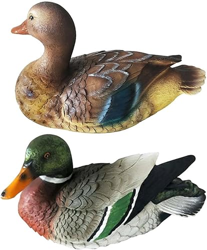 Miniatura 5 de Escultura de pato, decoración flotante de estanque, decoración de piscina de jardín, estatua de pato de resina con material resistente, para