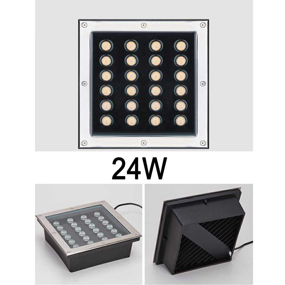 Segnapasso led esterno Incorporato Lampada da terra for terrazza da giardino Piazza Faretti Incasso Esterni Pannello in acciaio inossidabile Con cavo di alimentazione Adatto for progetti di illuminazi