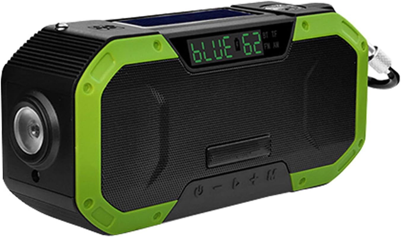 Multifunctional Radio, 5000Mah Large-Capacity Battery, Household And Outdoor Emergency Equipment with AM/FM, Suitable for Outdoor Survival And Family Emergency, Green