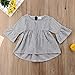 Lefyira Baby Girl Stripe Top Blouse Autumn Ruffle Sleeve Shirt Casual Clothes (6-12 Months, Black+White)