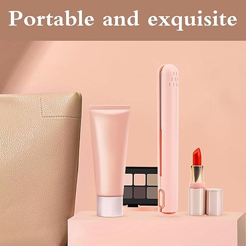 Miniatura 6 de Mini rizador de doble propósito, alisador y rizador de pelo, mini rizador de pelo 2 en 1, recargable por USB, alisador de pelo portátil, rizador de