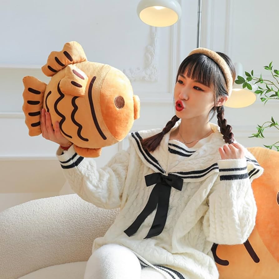 たいやき枕 Amazon.co.jp: ZCPACE 13.8インチ かわいいたいやきぬいぐるみ 動物 枕