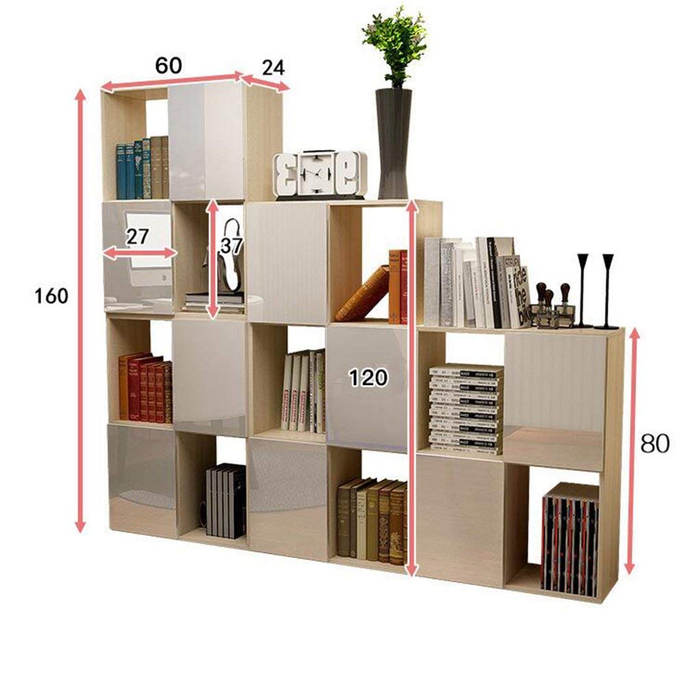 MU Estanterías para el hogar Estanterías 3 Niveles 4 Niveles 5 Niveles Estantería Estante de Almacenamiento Estante de Juguete con Compartimentos, Color Roble, bastidores,2 Niveles