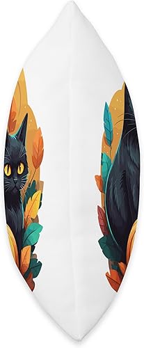 Miniatura 2 de Helloween Cat Costume And Horror Costume Designs Halloween Costume Ladies Pumpkin Black Cat Throw Pillow, 18x18, Multicolor