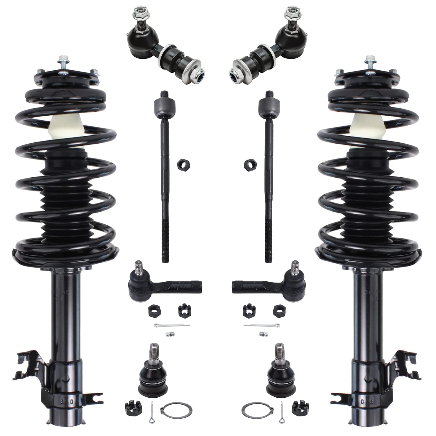 Detroit Axle - 10pc Front Suspension Kit for 2002-2006 Nissan Sentra 2