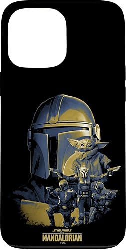 Funda para iPhone 13 Pro Max Star Wars The Mandalorian Group Shot Mashup C9