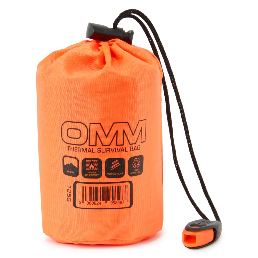 OMM Thermal Survival Bag, for Mountain & Endurance Races, Ultra's, Running, Walking, Hiking, Mountaineering, Camping, WIlderness, Outdoor Activities, Survival Shelter for Emergencies.