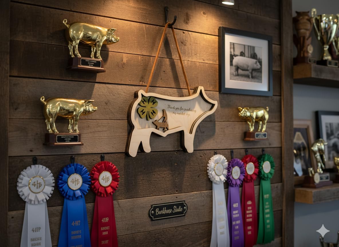 Show Market Pig Thank You Gift, Sponsor, Buyer, Award, 4H Custom Personalized
