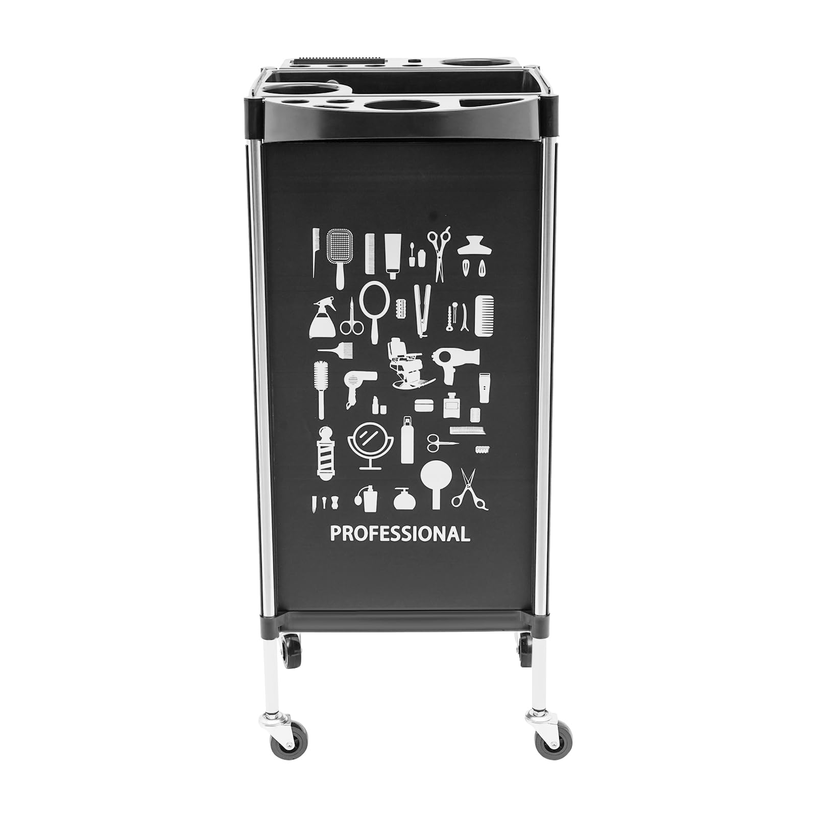 Carrello da Parrucchiere a 6 Ripiani con Ripiani estensibili Professionale con 4 cassetti e Ruote silenziose per Centri estetici e Centri estetici (34 x 37 x 88 cm)
