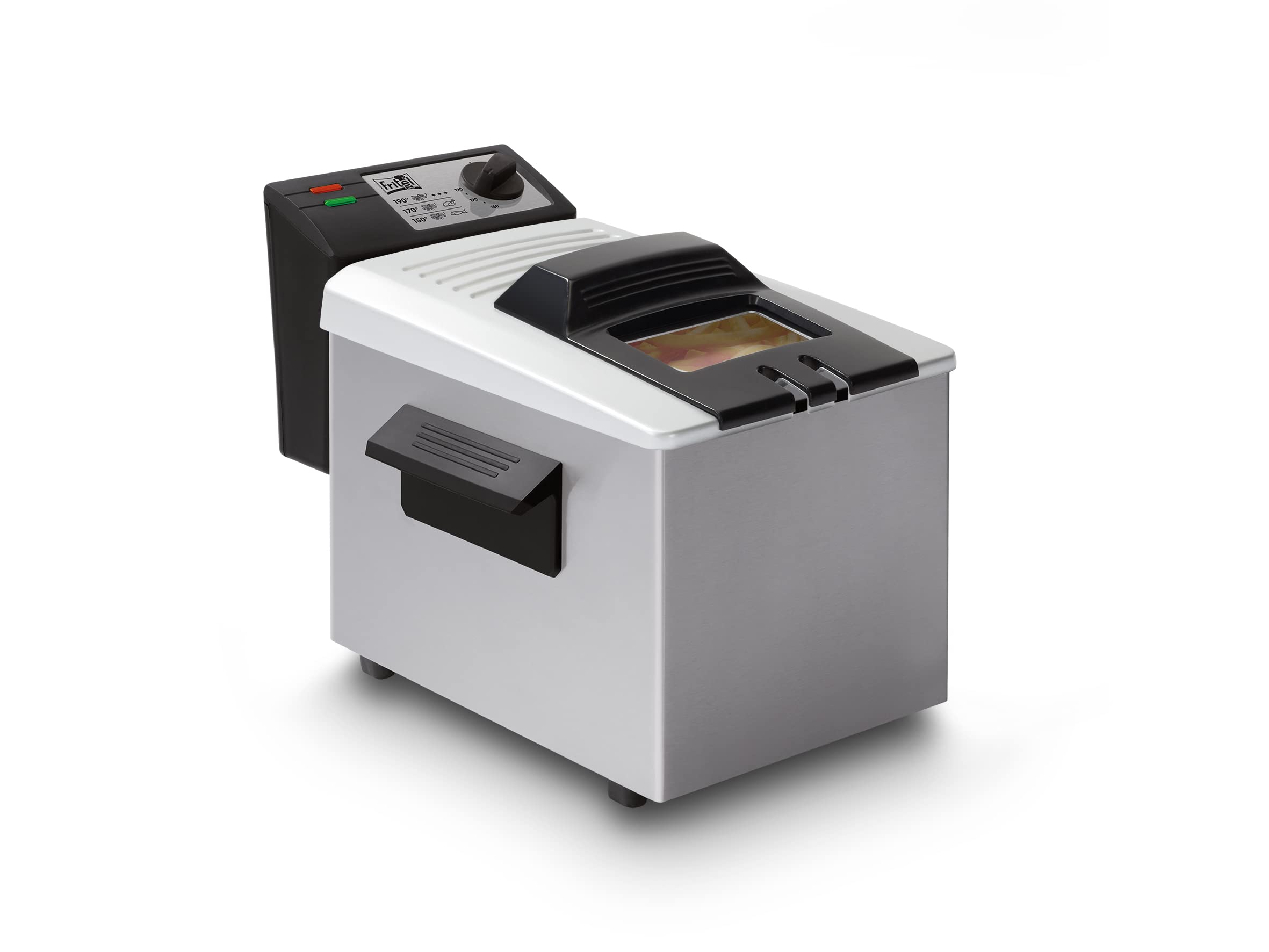 FRITEL Fritteuse A103 3 Liter 2000 W Cool-Touch-Griffe Filterdeckel mit Sichtfenster