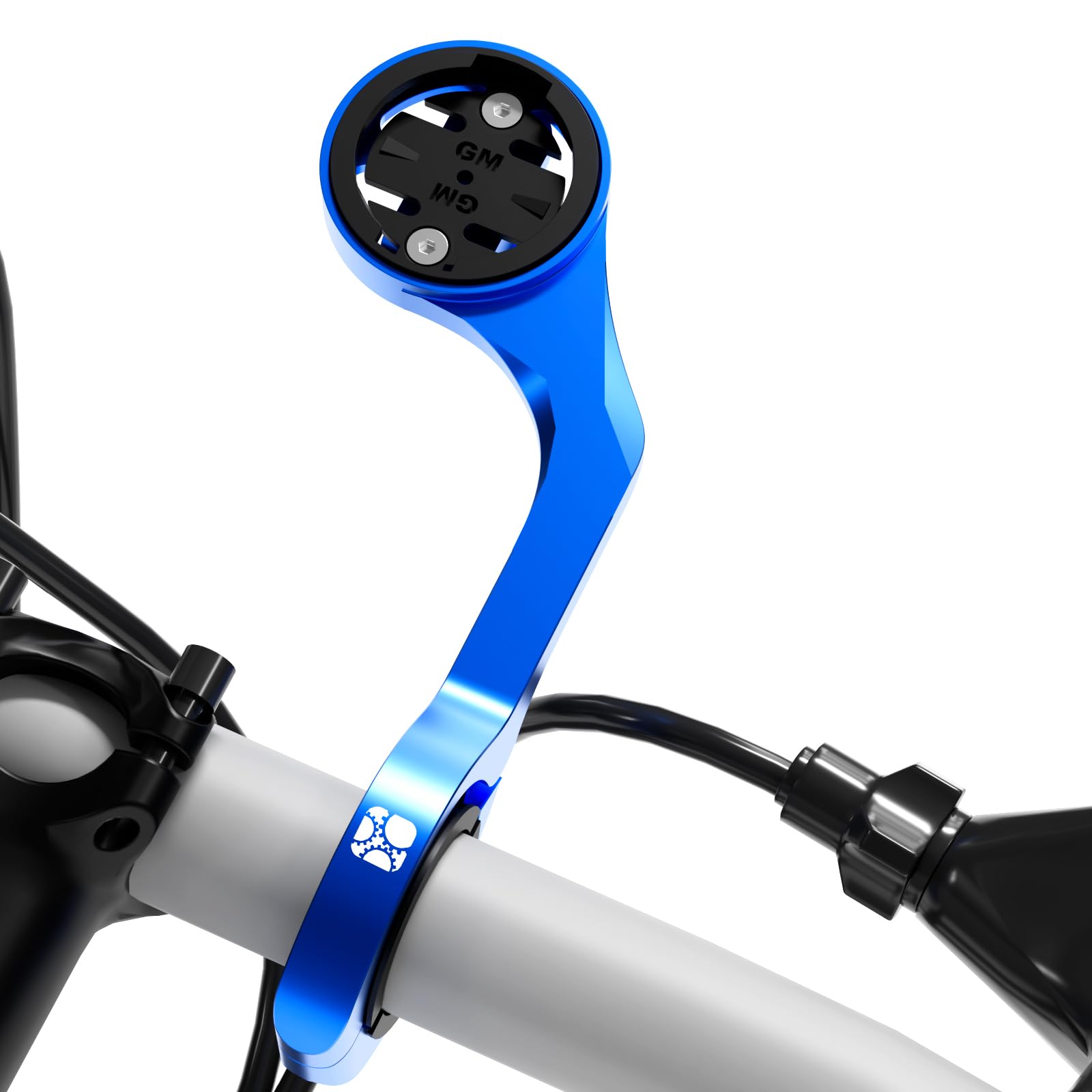 Out Front Mount for Garmin Edge Explore, Lightweight Aluminum Alloy Bicycle GPS Computer Mounts, Flashlight and Action Camera Extended Install, Combo Compatible with Bryton, Wahoo, and CATEYE Blue
