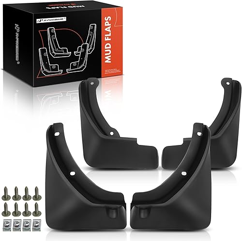 A-Premium Juego de 4 unidades de guardabarros con accesorios compatibles con Kia Seltos 2020-2023, Sport Utility, color negro, delantero izquierdo