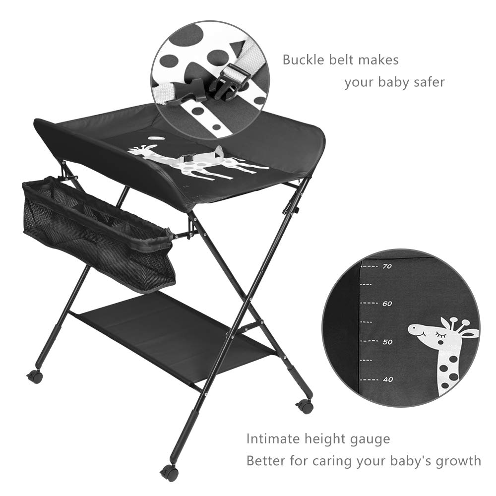 Buy nozama Black Portable Baby Changing Table Folding Diaper Changing