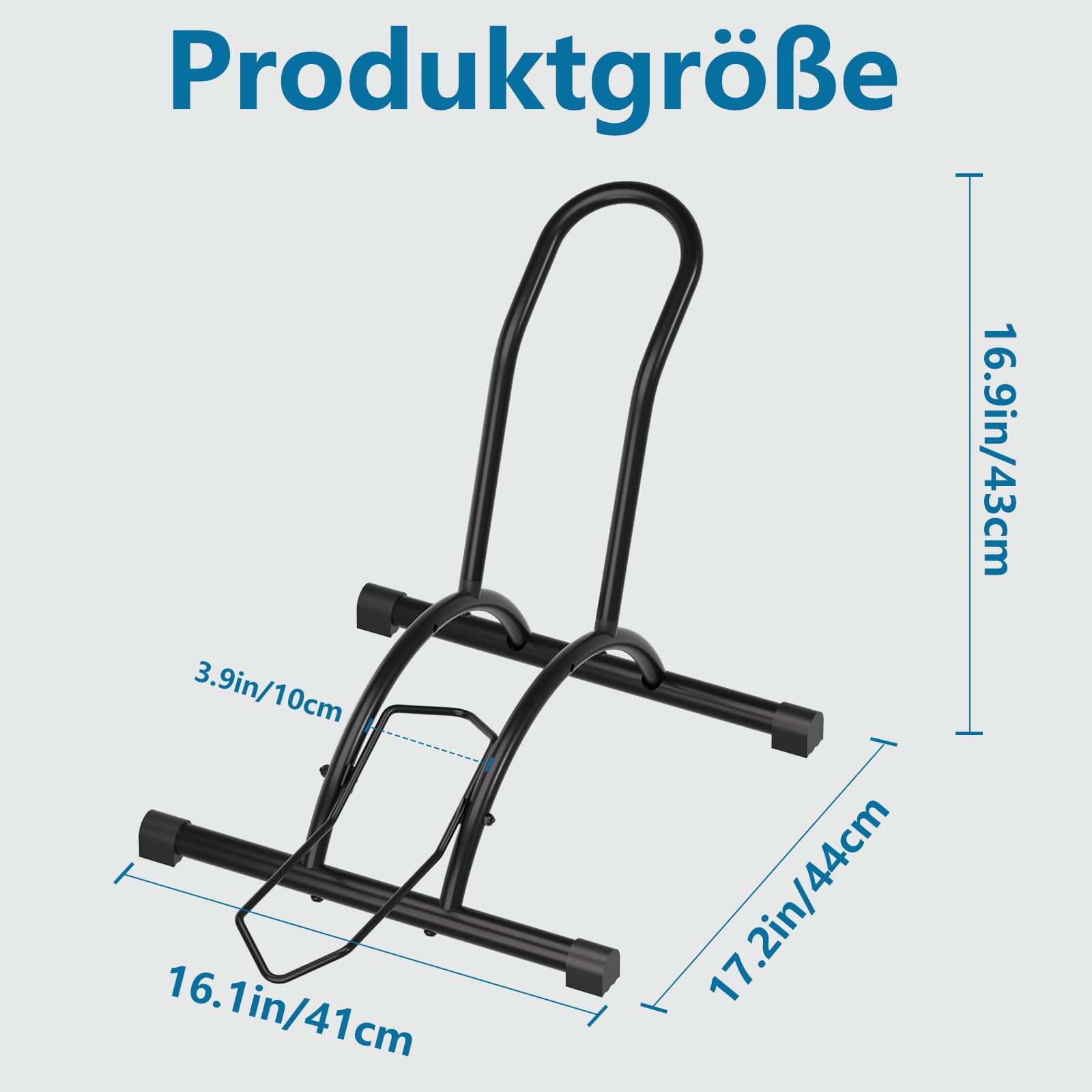 Urban Deco Fahrradständer Boden Freistehender Fahrrad Ständer Professional Fahrradhalter Fahrradhalterung Fahrrad Halter für Mountainbike MTB Rennrad Schwarz