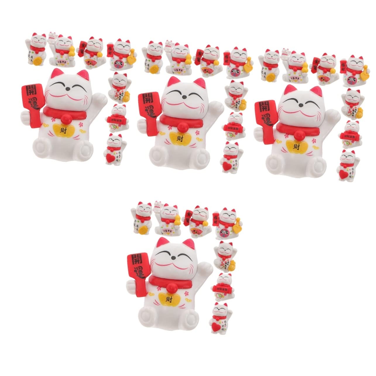 Aimant de réfrigérateur lucky cat pour mini-réfrigérateur stickers 3D faux chat 8 pièces