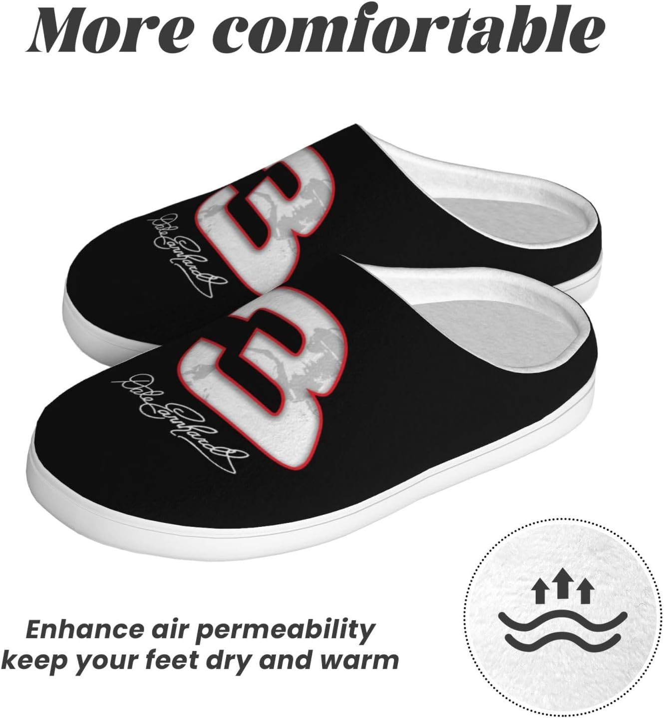 Dale Earnhardt Sr #3 Cotton Slippers Indoor Outdoor Slippers For Women/Men (Eur 35/36)