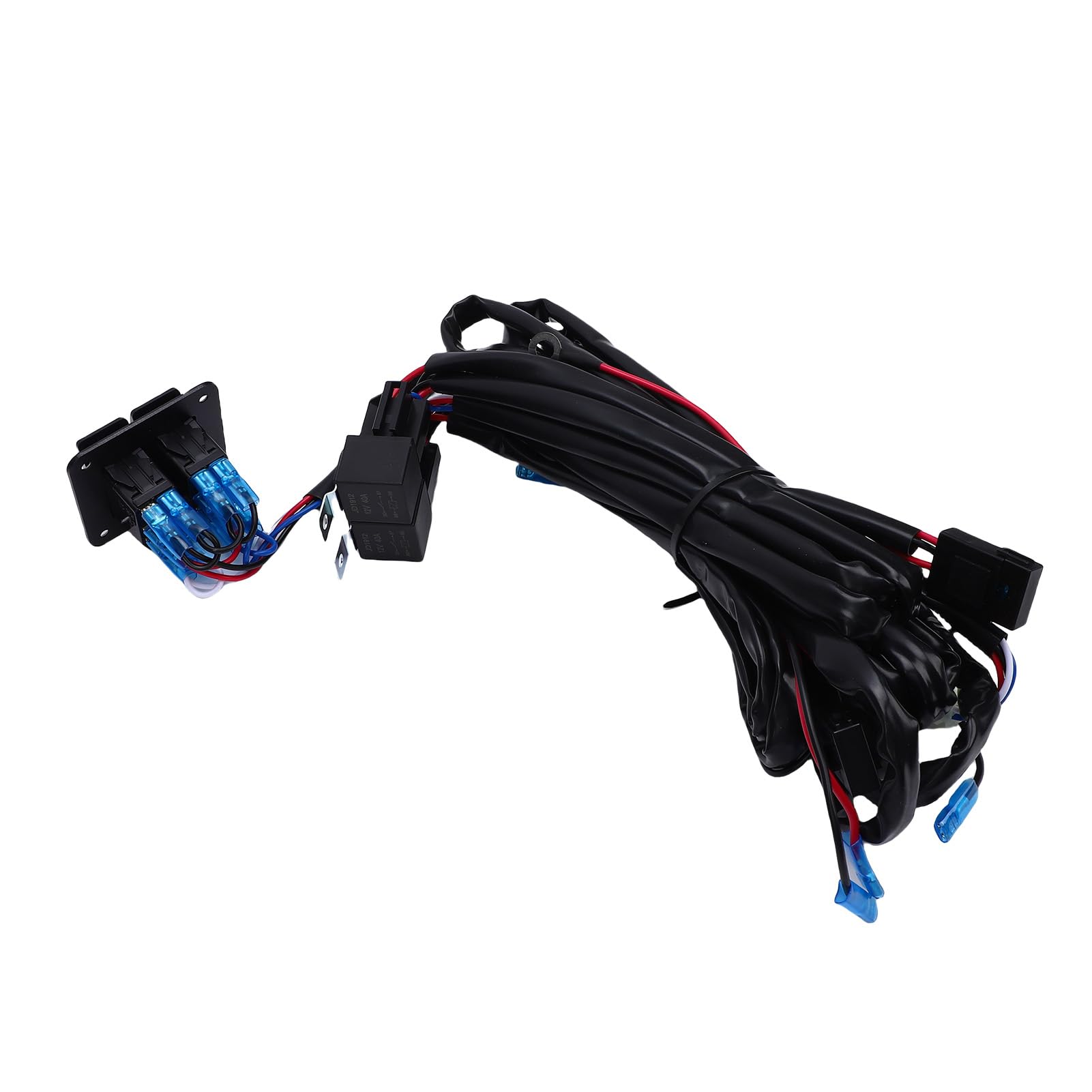 Tissting Kit Cableado Interruptor 2 Posiciones 16AWG Para Luces LED - Conjunto De Cableado De /9.84ft Con Fusible Y Relé Para Automóvil, Barco, Caravana