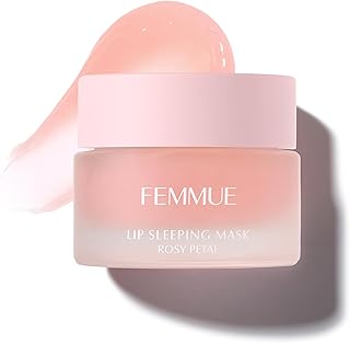 FEMMUE Lip Sleeping Mask (Rosy Petal) | Hydrating Balm to Soften Dry, Chapped Lips | Overnight Moisturizing Treatment With Vitamin E | Korean Beauty Skincare