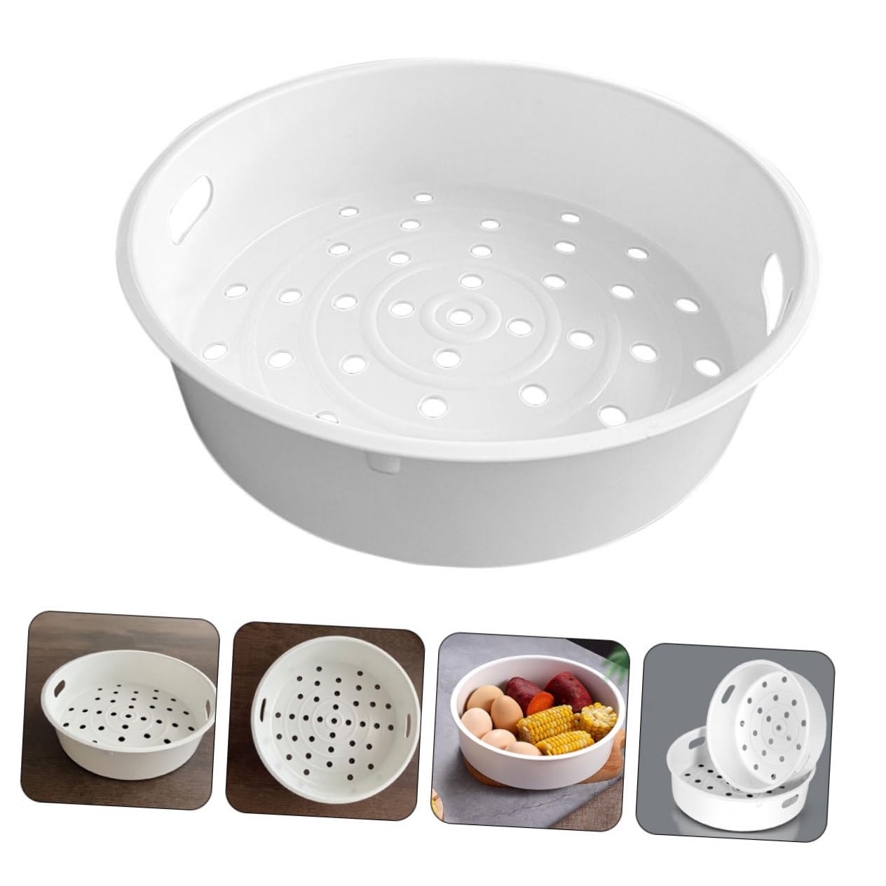 Cestello Per Cottura A Vapore Per Cuociriso, In Plastica Resistente Al Calore, Per Verdure, Carne E Pesce, 20x18x4 Cm