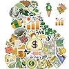 50 calcomanías divertidas de memes de dinero, calcomanías de memes geniales para niños, adolescentes y adultos, calcomanías de vinilo impermeables para botellas de agua, diario, álbumes de recortes