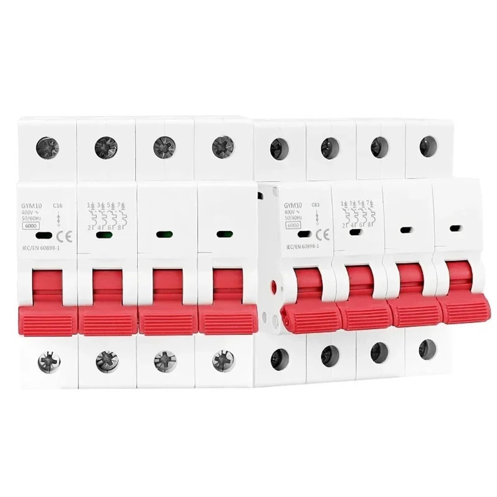 Mini-disjoncteur GYM10 4 pôles pour protection de circuit électrique 220V 400V Courbe C