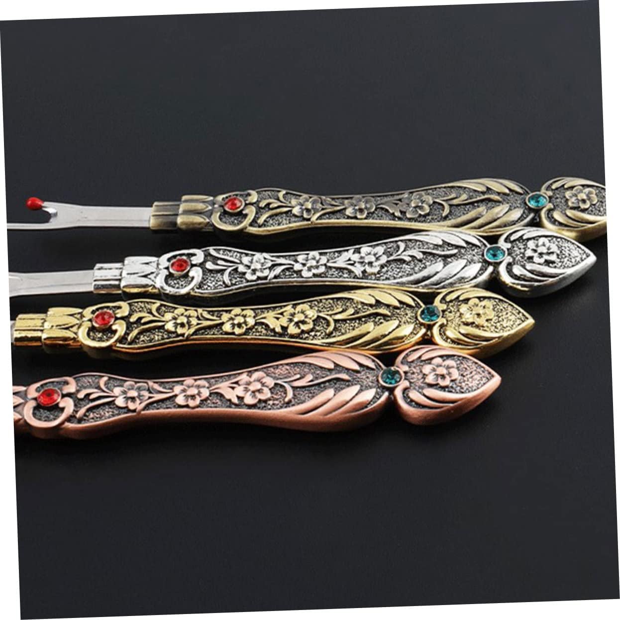 NUOBESTY 5pcs Vintage Thread Remover Tool Embroidery Cutting Tool Non- Grip for Seam Ripping and Sewing Crafting Essentials