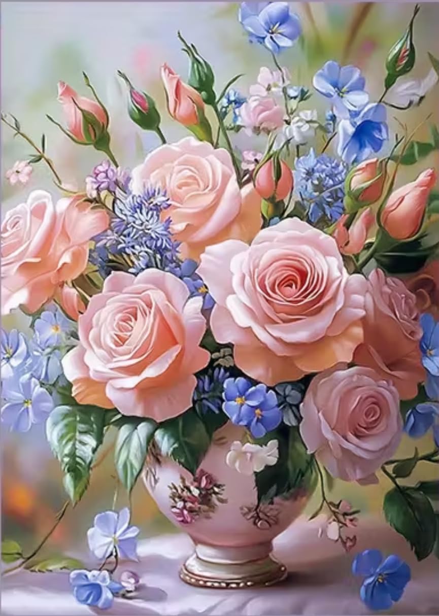Beginner Cross Stitch Kits - DIY Flower Designs -17