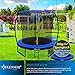 KESSER® Trampolin Ø 244 cm | TÜV Rheinland GS Zertifiziert | Gartentrampolin für Kinder bis 150 kg | Komplettset mit Sicherheitsnetz, Leiter, Randabdeckung, Seitentasche und Zubehör