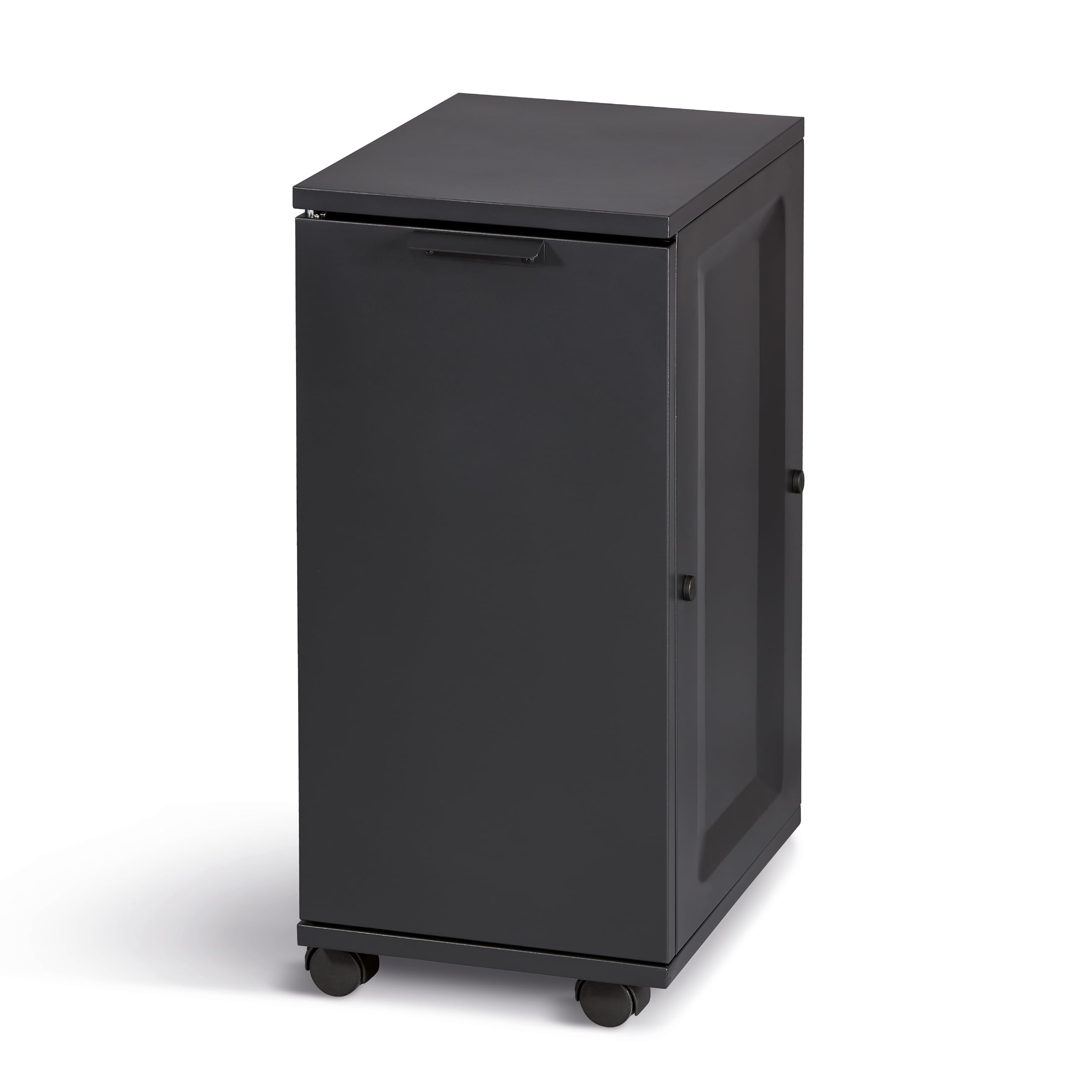 Enders Mesita auxiliar y modular negra como almacenaje para fiestas de barbacoa - Mesa auxiliar barbacoa con dos imánges fuertes como carrito con ruedas para terraza y jardín #8818