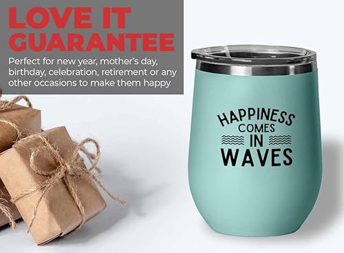Miniatura 6 de Surfing Teal Edition Wine Tumbler 12oz - Comes in waves - Surfing Enthusiast Gifts Water Sport Surfboard Athletics Hobby Beach Sea Windsurf Wave