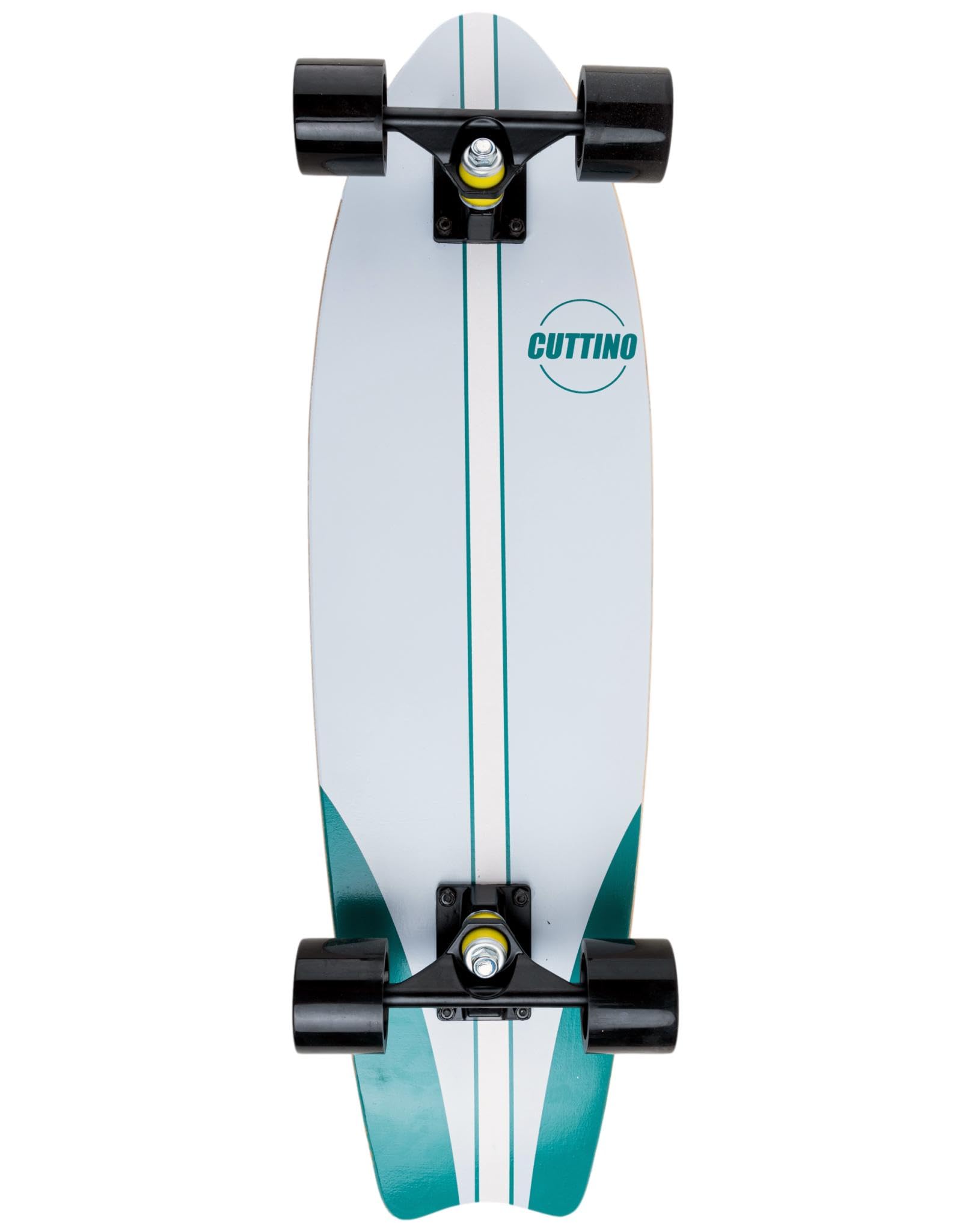 Monopatín Cruiser Skate Tipo Surfskate Vintage | Tabla de Arce | Ejes de Aluminio | Ruedas 60x45mm | Rodamientos ABEC-7 | para Carving y Cruising | 69 cm, Madera de Arce