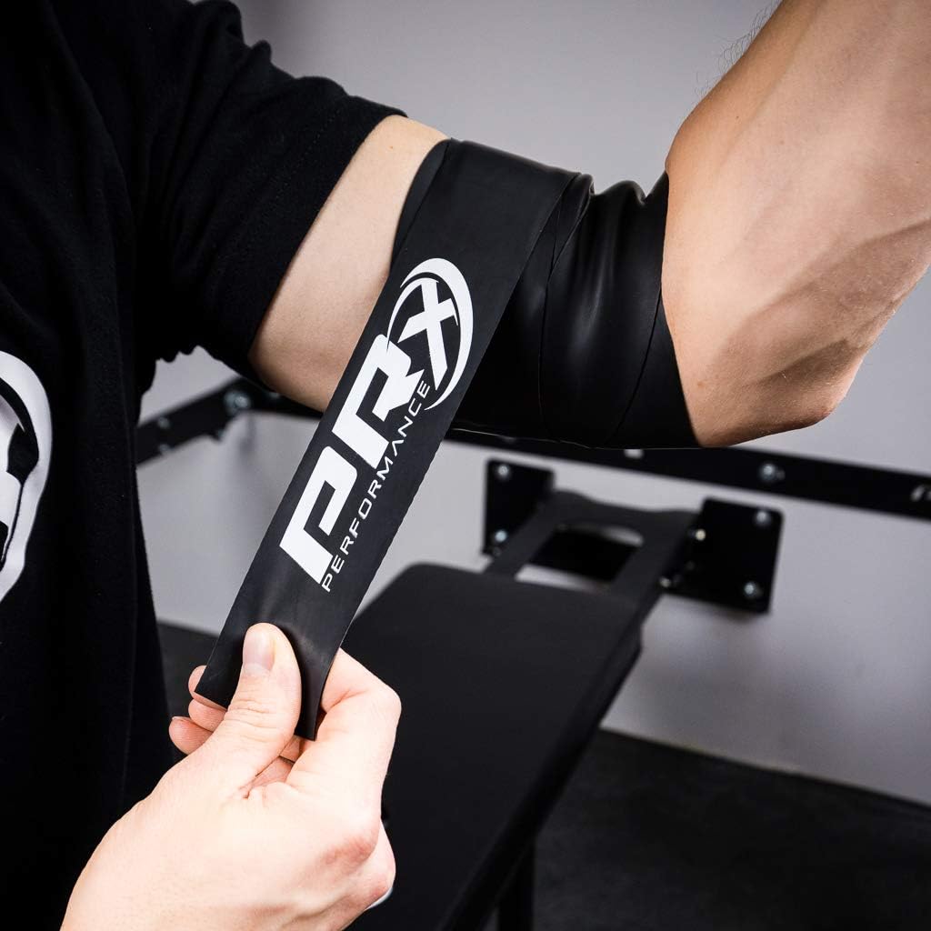 PRx Performance Athletic Strong Compression Band for Muscle Recovery & Increased Mobility with Stretching Movements Fit in The Gym Bag Circulation & Reduce Soreness Tack and Floss Strap (1mm)