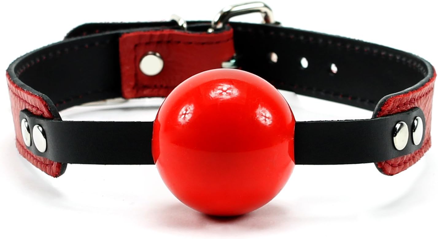 Bonn Silicone Mouth Ball for Men and Women Lambskin Leather Strap (Red)
