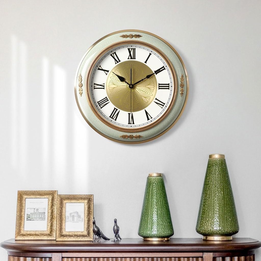 Wall Clock Art Clock Creative Ceramic Clock Wall Clock Living Room Silent Home Stylish Atmospheric Wall Clock Clock for Wall