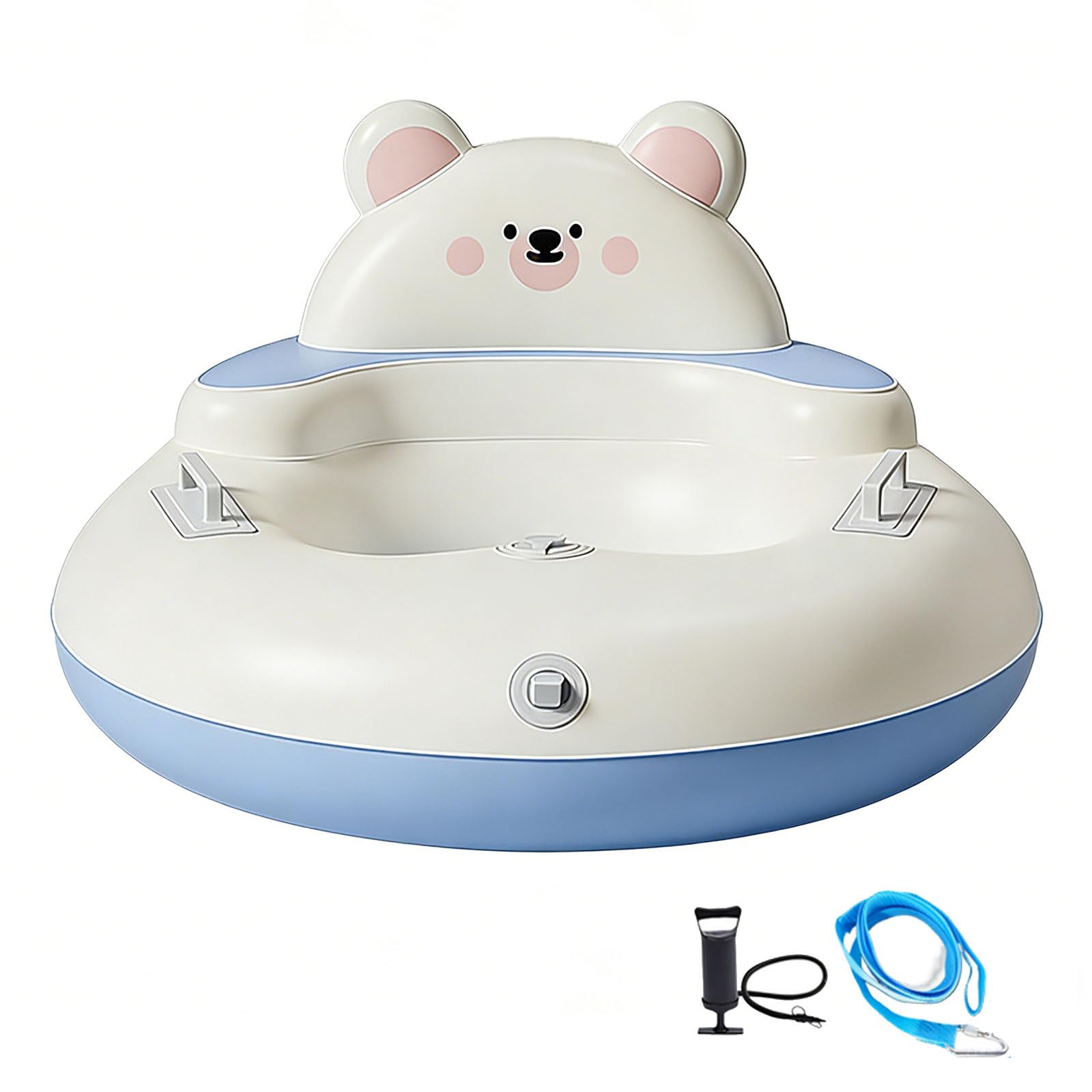 E sicuro tubo da neve per bambini con dispositivo ad aria manuale facile da usare e costruzione salvaspazio in PVC per divertimento all'aperto in famiglia