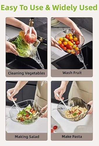 Miniatura 6 de Cesta de drenaje multifuncional con paño de limpieza  Nueva cesta de drenaje para fregadero de cocina 2024  Colador grande  Herramientas esenciales