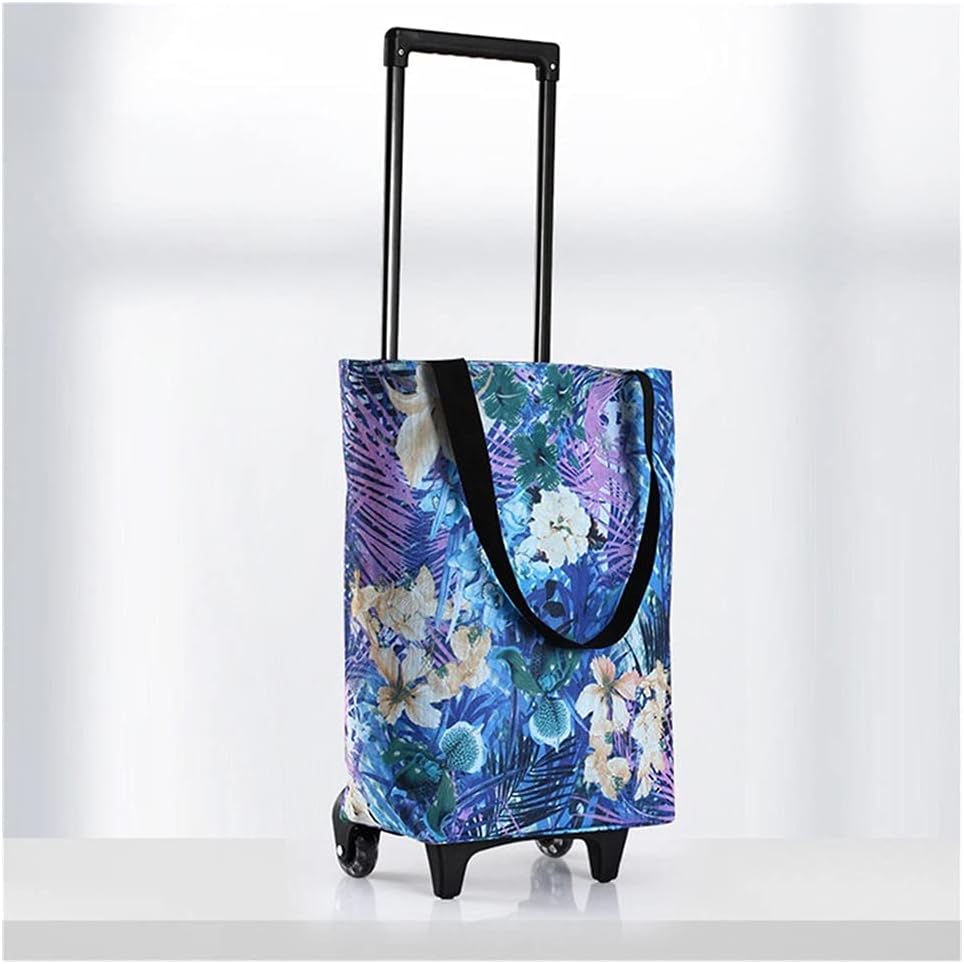 35l Shopping Trolley Cart Tote Shoulder Bag Foldable Reusable Waterproof Bags Organizer Adjustable