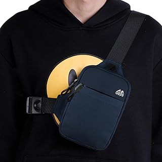 Bolsas tipo estilingue cruzadas para viagens - Pochete de ombro cruzado com zíper duplo - Fundamentos para esportes ao ar livre para viagens, compras, ciclismo, camping, pesca, caminhadas Pochy