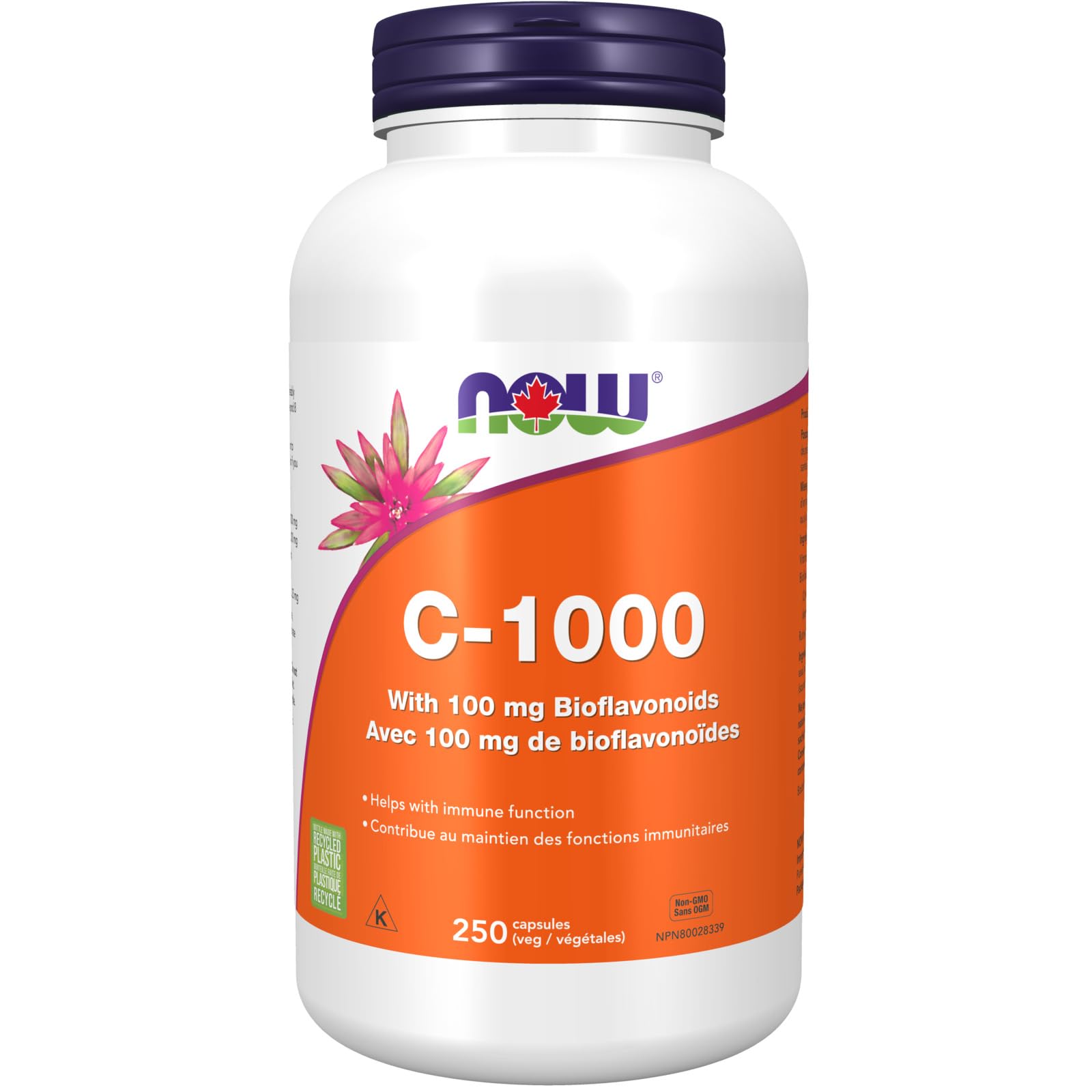 NOW Foods Supplements, Vitamin C-1,000 with 100 mg of Bioflavonoids, Antioxidant Protection*, 250 Veg Capsules