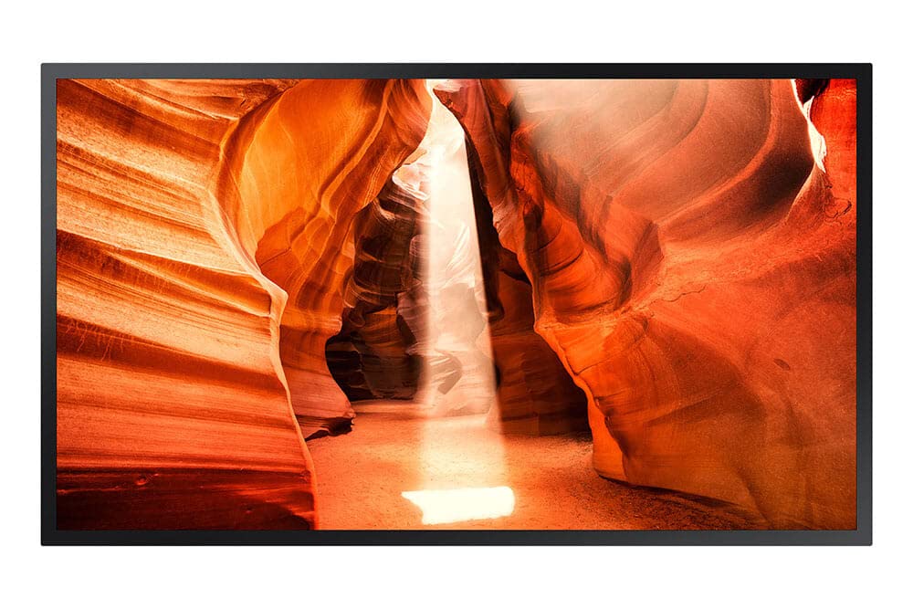 Samsung Digital Signage Flachbildschirm 55-Zoll LCD, Full HD, 4000 cd/m2, WLAN, eingebauter Prozessor, Tizen 5.0, Schwarz