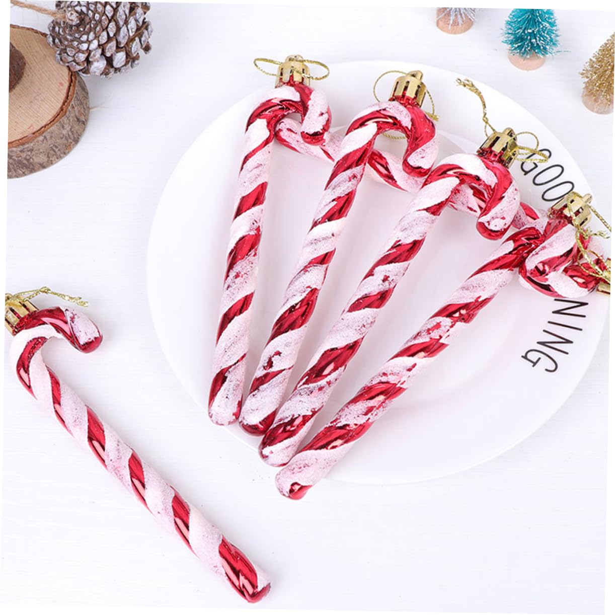 Cabilock 30piezas Adornos Colgantes De Bastón De Navidad Decoraciones para Árbol De Navidad Accesorios Festivos para Decorar Hogares y Fiestas